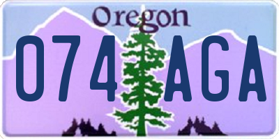 OR license plate 074AGA