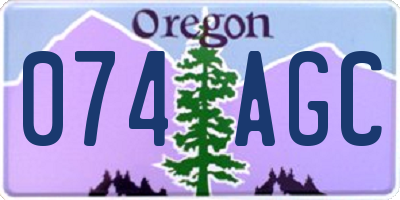OR license plate 074AGC