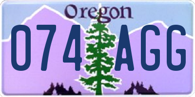 OR license plate 074AGG
