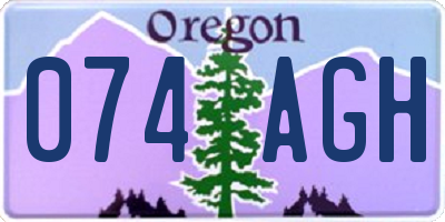 OR license plate 074AGH