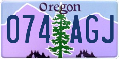 OR license plate 074AGJ