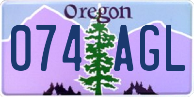 OR license plate 074AGL