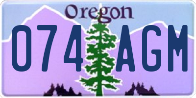 OR license plate 074AGM