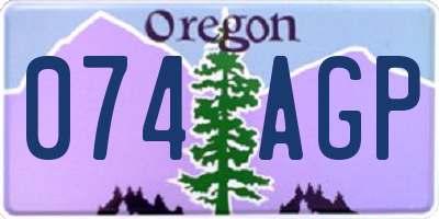 OR license plate 074AGP