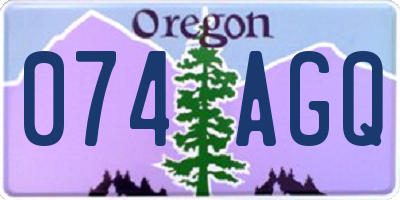 OR license plate 074AGQ