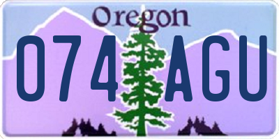 OR license plate 074AGU