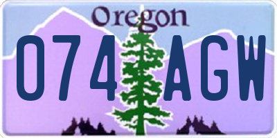OR license plate 074AGW