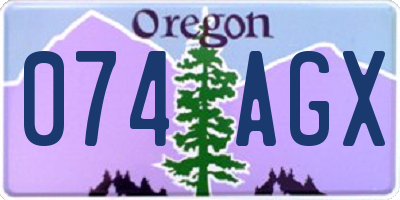 OR license plate 074AGX
