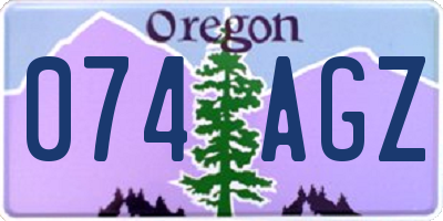 OR license plate 074AGZ