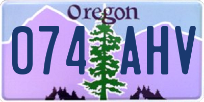 OR license plate 074AHV
