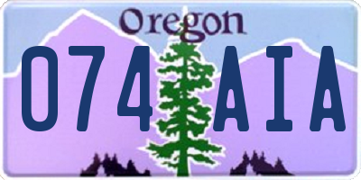OR license plate 074AIA