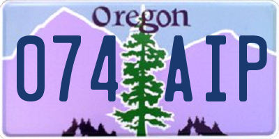 OR license plate 074AIP
