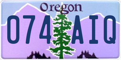 OR license plate 074AIQ