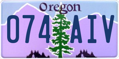 OR license plate 074AIV