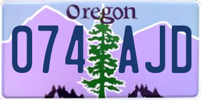 OR license plate 074AJD