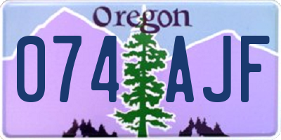 OR license plate 074AJF