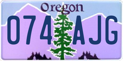 OR license plate 074AJG