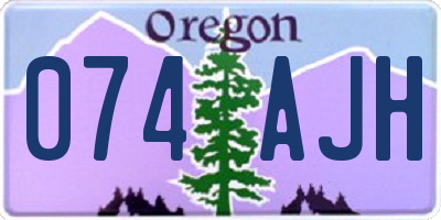 OR license plate 074AJH