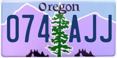 OR license plate 074AJJ
