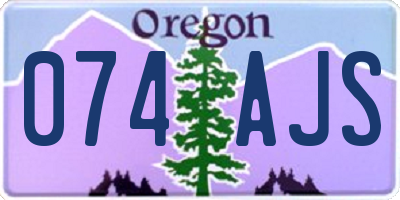 OR license plate 074AJS