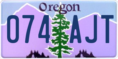 OR license plate 074AJT