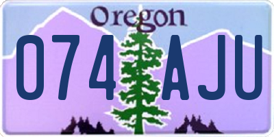 OR license plate 074AJU