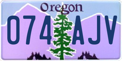 OR license plate 074AJV