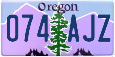 OR license plate 074AJZ