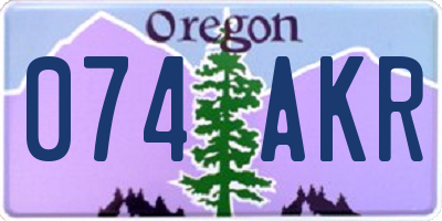 OR license plate 074AKR