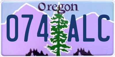 OR license plate 074ALC