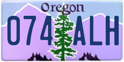 OR license plate 074ALH