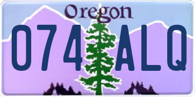 OR license plate 074ALQ