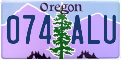OR license plate 074ALU