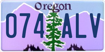 OR license plate 074ALV