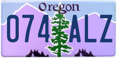 OR license plate 074ALZ