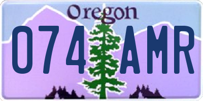 OR license plate 074AMR