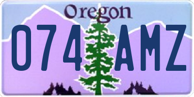 OR license plate 074AMZ