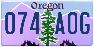 OR license plate 074AOG