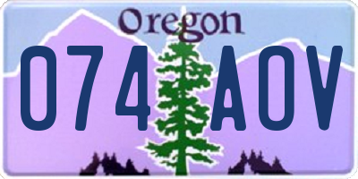OR license plate 074AOV