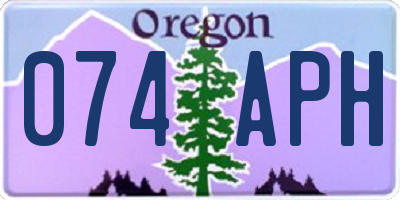 OR license plate 074APH