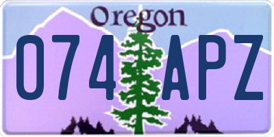 OR license plate 074APZ