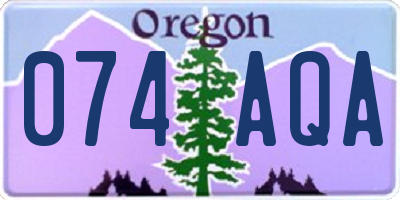 OR license plate 074AQA