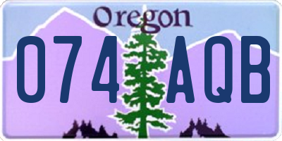 OR license plate 074AQB