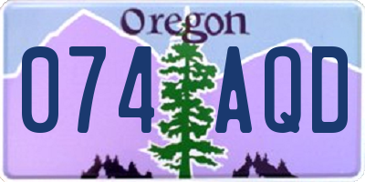 OR license plate 074AQD