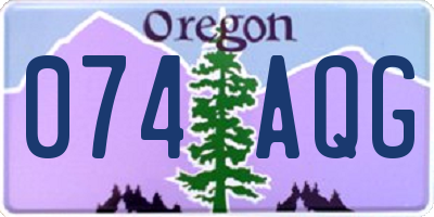 OR license plate 074AQG