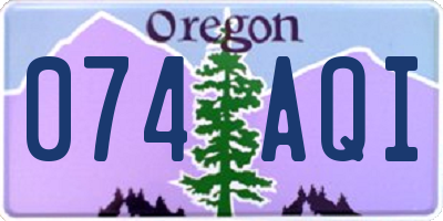 OR license plate 074AQI