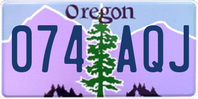 OR license plate 074AQJ