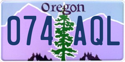 OR license plate 074AQL