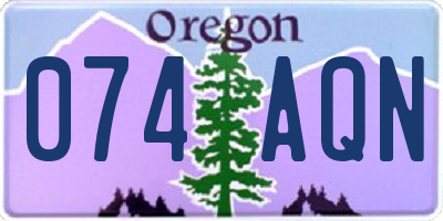 OR license plate 074AQN