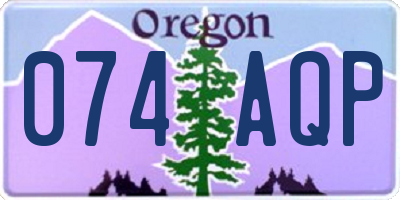 OR license plate 074AQP